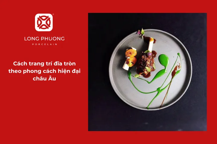 Trang trí đĩa tròn lệch tâm, tận dụng khoảng trống theo phong cách châu Âu