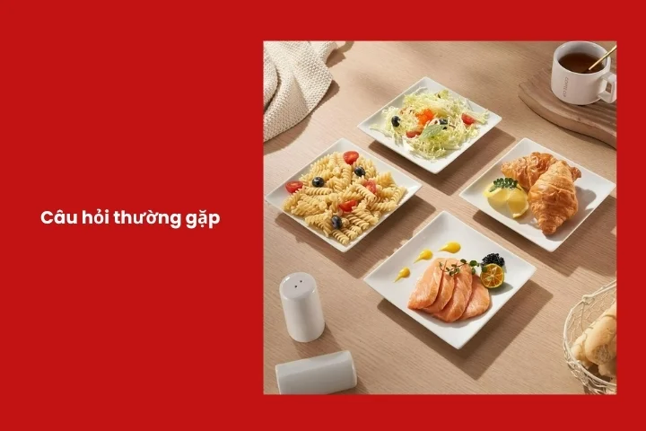 Giải đáp thắc mắc khi trang trí món ăn trên đĩa vuông
