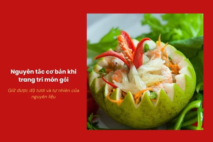 Nguyên liệu gỏi tươi ngon tạo cảm giác sạch và hấp dẫn