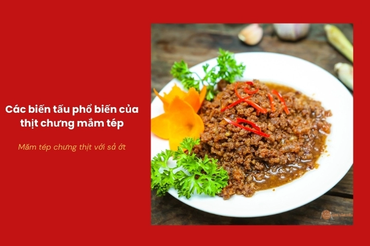 Mắm tép chưng thịt sả ớt cay thơm