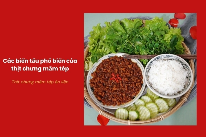 Thịt chưng mắm tép mềm ẩm ăn liền