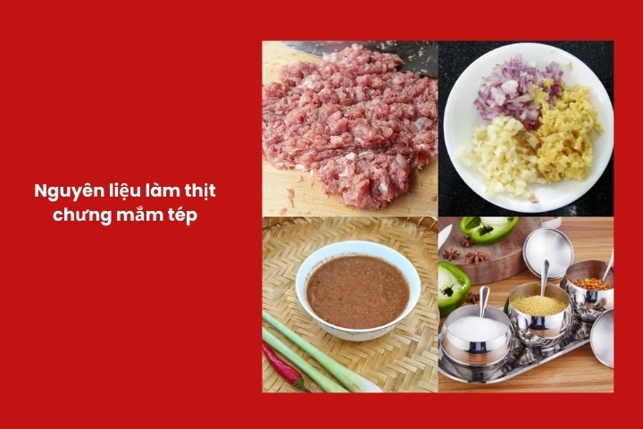 Nguyên liệu cần chuẩn bị để làm thịt chưng mắm tép