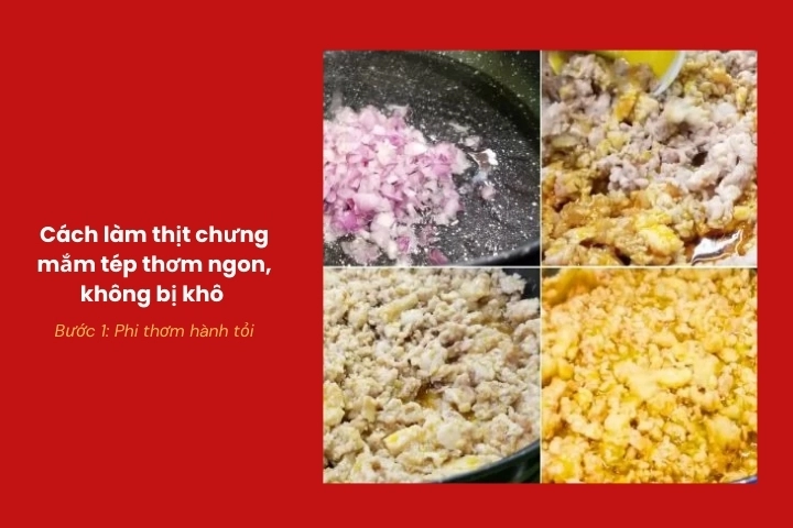 Phi hành tỏi thơm để làm thịt chưng mắm tép