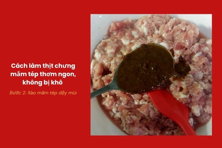 Xào mắm tép cho dậy mùi và giảm mùi nồng