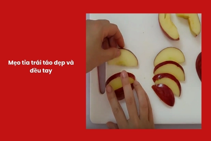 Mẹo tỉa trái táo đẹp giúp đường cắt đều và thành phẩm gọn gàng