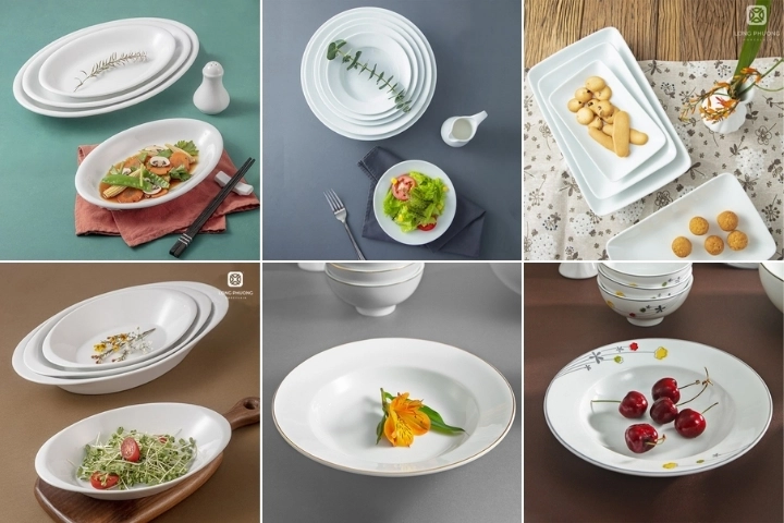 Đĩa sứ bày trái cây đẹp giúp tôn lên các kiểu tỉa táo tinh tế